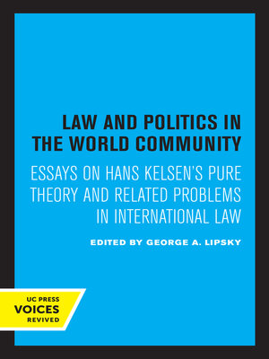 cover image of Law and Politics in the World Community